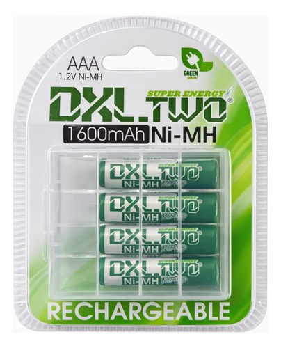 Pilas Aaa Recargables Ni-mh 1600mah Pack X4 Cilíndricas 1.2v