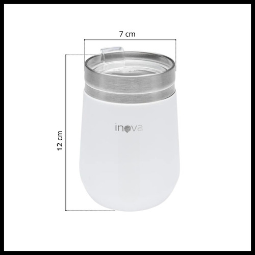 Vaso Térmico Con Tapa Acero Inoxidable 350ml Antideslizante 