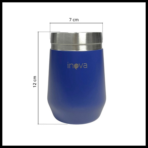 Vaso Térmico Con Tapa Acero Inoxidable 350ml Antideslizante 