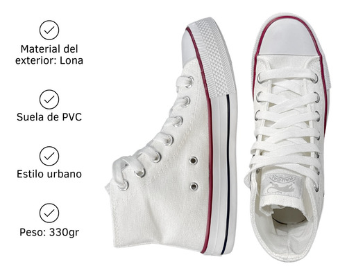 Zapatillas Botitas Tela Lona Jaguar Unisex Urbanas 8575