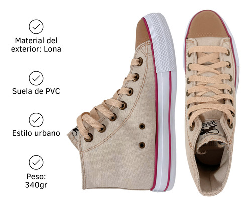 Zapatillas Botitas Tela Lona Jaguar Unisex Urbanas 8575