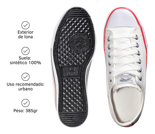 Zapatillas Tela Lona Plataforma Urbanas Unisex Jaguar 8010