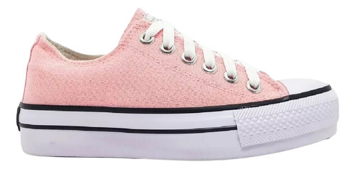 Zapatillas Tela Lona Plataforma Urbanas Unisex Jaguar 8010