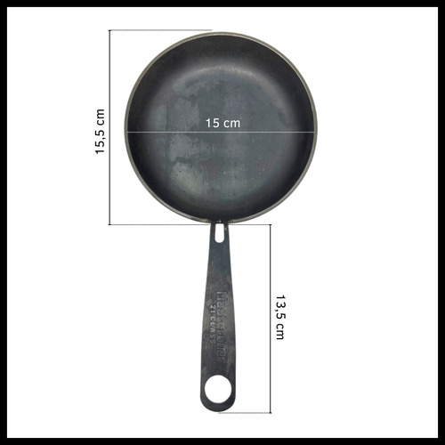 Sartén Hierro 15 Cm Provoletera Antiadherente Parrilla Horno