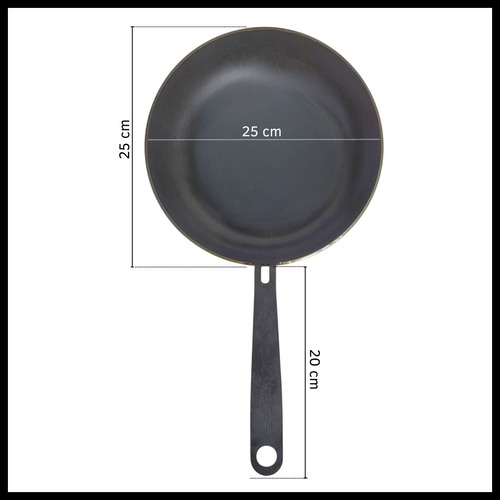 Sartén De Hierro 25 Cm Antiadherente Cocina Parrilla Horno
