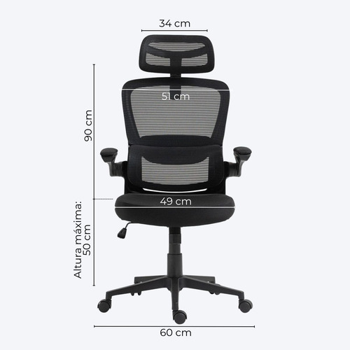 Silla Ergonómica Oficina Escritorio Con Respaldo Reclinable