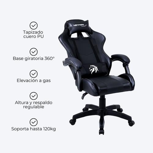 Silla Gamer Pc Ergonómica De Escritorio Respaldo Reclinable