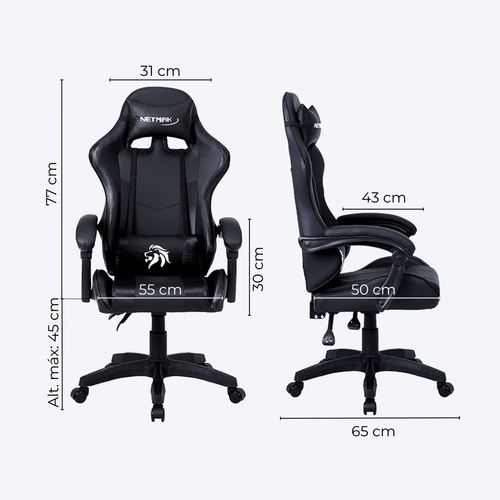 Silla Gamer Pc Ergonómica De Escritorio Respaldo Reclinable