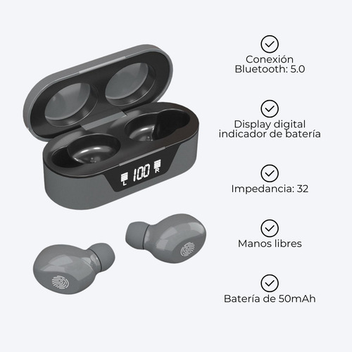 Auriculares Inalámbricos Bluetooth 5.0 In-ear Manos Libres