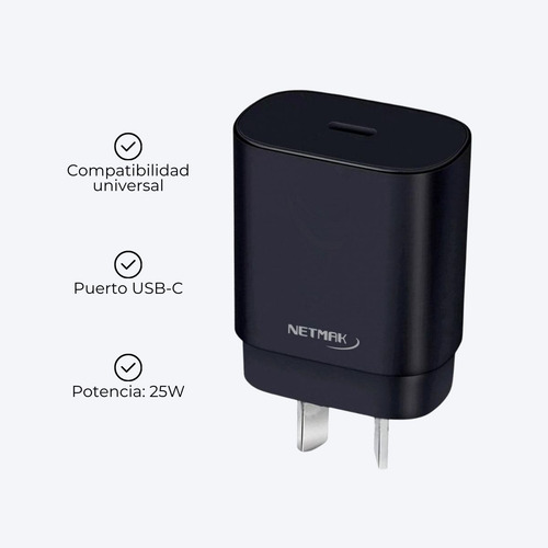 Cargador Cabezal Carga Rápida 25w Adaptador Usb Tipo C