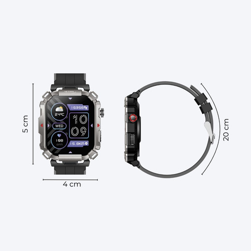 Smartwatch Reloj Inteligente Pantalla 2,01 Táctil Sumergible