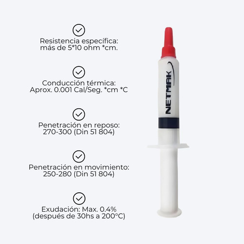 Pasta Térmica Refrigerante Grasa Disipadora De Calor 5cc