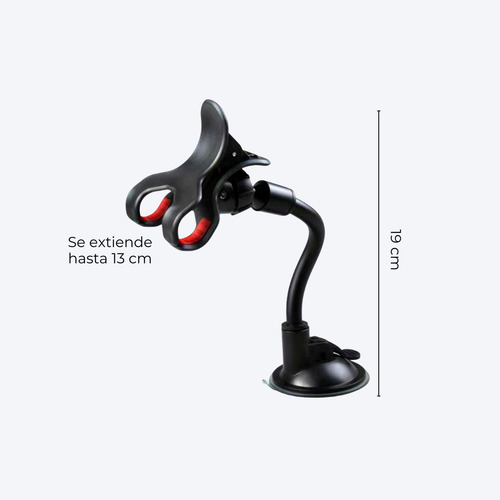 Soporte Celular Auto Brazo Flexible Universal Con Sopapa