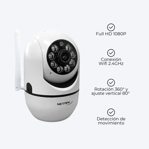 Camara De Seguridad Full Hd 1080p Interior Visión Nocturna