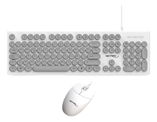 Kit Combo Teclado Y Mouse Con Cable Usb Español Pc Notebook