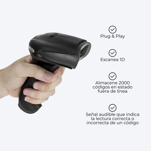 Lector Codigo De Barras Inalámbrico Escaner Laser 1d Usb