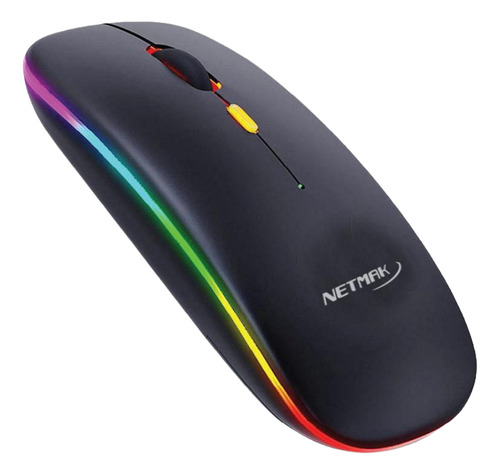 Mouse Inalámbrico Recargable Luz Led Rgb Silencioso Portátil