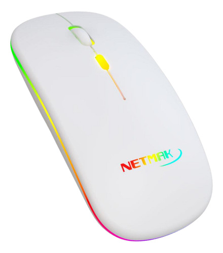 Mouse Inalámbrico Recargable Luz Led Rgb Silencioso Portátil