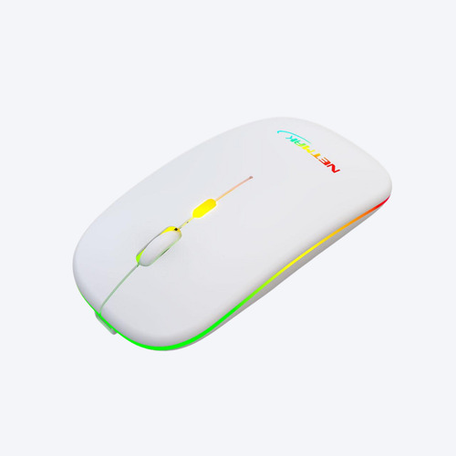 Mouse Inalámbrico Recargable Luz Led Rgb Silencioso Portátil