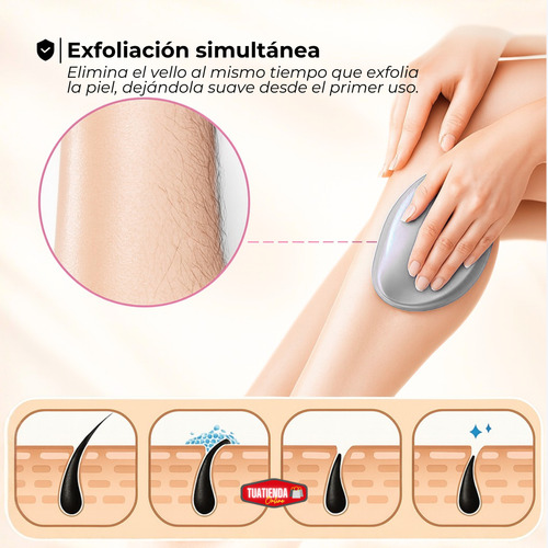 Depiladora Exfoliante Removedor De Vello Manual Sin Dolor