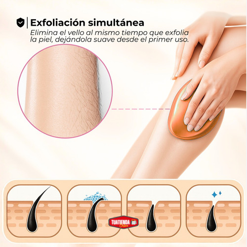 Depiladora Exfoliante Removedor De Vello Manual Sin Dolor