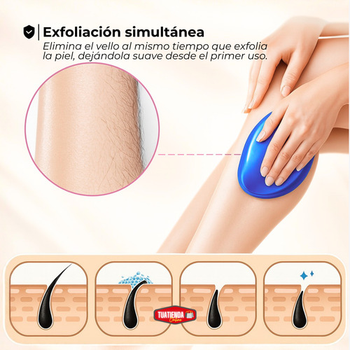 Depiladora Exfoliante Removedor De Vello Manual Sin Dolor