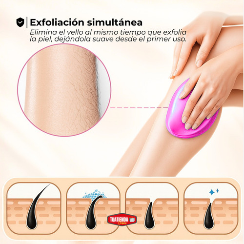Depiladora Exfoliante Removedor De Vello Manual Sin Dolor