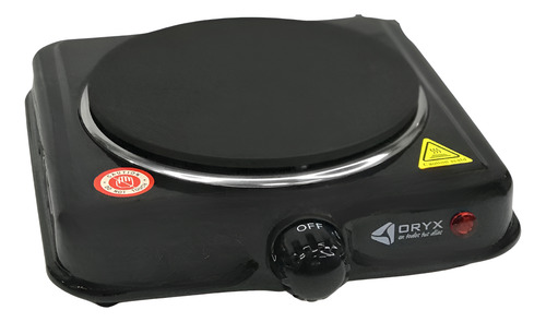 Anafe Eléctrico Oryx Negro 1 Hornalla 1000w 5 Potencias 220v Negro