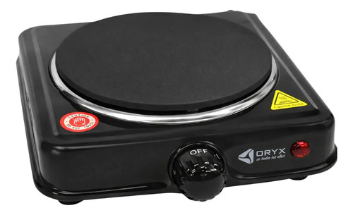 Anafe Eléctrico Oryx Negro 1 Hornalla 1000w 5 Potencias 220v Negro