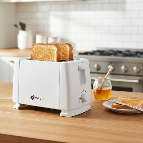 Tostadora Eléctrica Automática Doble Ranura Blanca Oryx 220v