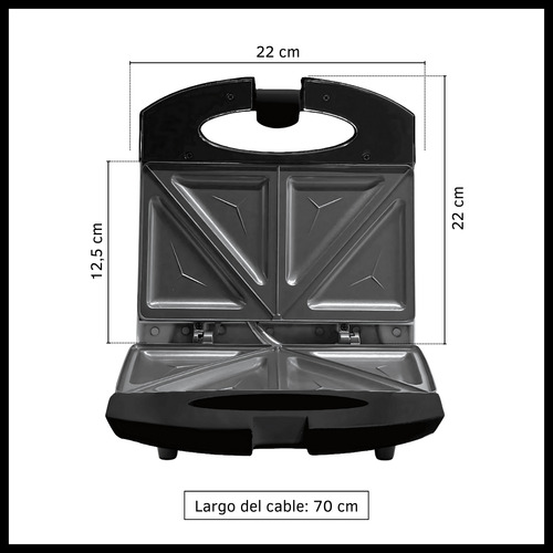 Sandwichera Eléctrica Tostadora Placa Antiadherente Tostados