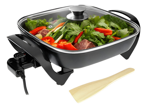 Olla Eléctrica Sartén Multiuso Antiadherente 1300w 3 Litros Negro 00