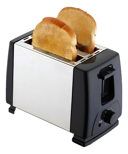 Tostadora Eléctrica Oryx Acero 2 Ranuras 6 Niveles Tostado Negro Con Plateado