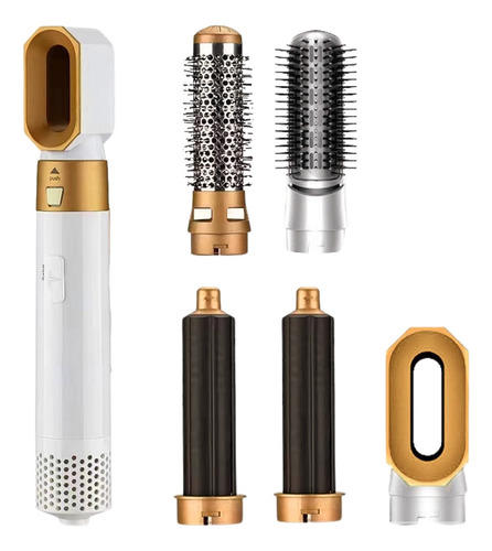 Set Moldeador Secador 5 En 1 Accesorios Cepillo Dorado
