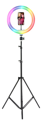 Aro De Luz Led Tripode 26 Cm 10 Pulgadas Rgb Colores Soporte