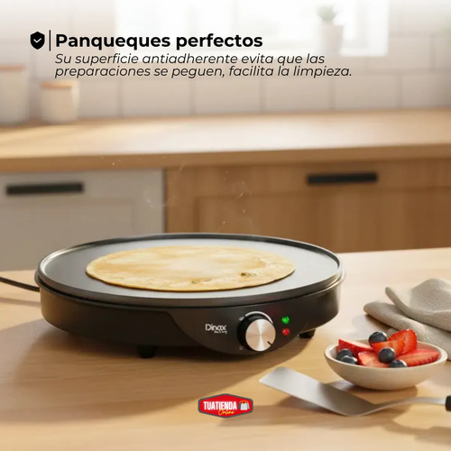 Combo Panquequera Antiadherente Y Waflera Eléctrica Negro