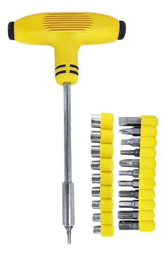 Llave T Juego Kit Puntas Destornilladores Y Tubos 24 Piezas