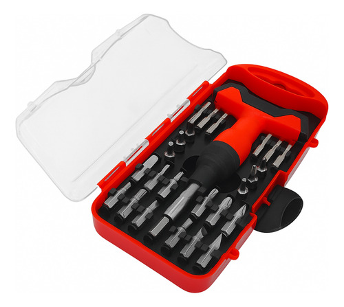 Set De Destornillador 25 Piezas Intercambiables Con Estuche