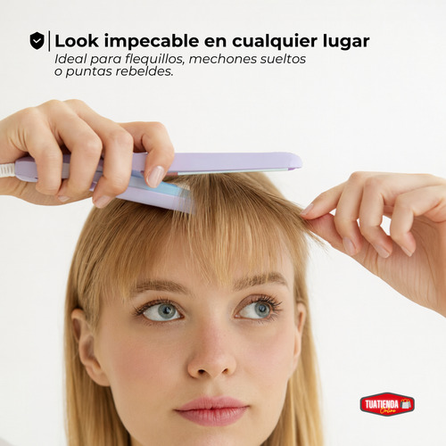 Cepillo Secador Modelador 3 En 1 Y Mini Planchita Pelo Combo