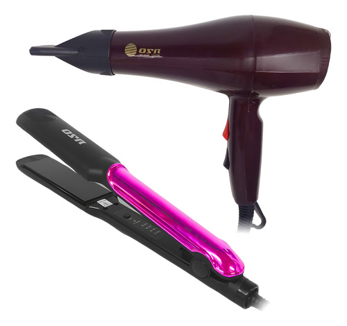 Set Combo Planchita De Pelo + Secador De Pelo 2 Velocidades