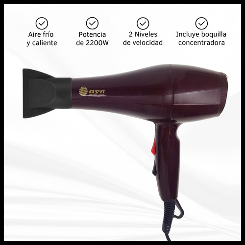 Set Combo Planchita De Pelo + Secador De Pelo 2 Velocidades