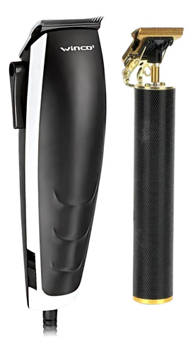Combo Maquinas De Pelo Cortadora Patillera Accesorios Usb