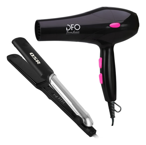 Set Combo Planchita De Pelo + Secador De Pelo 2 Velocidades