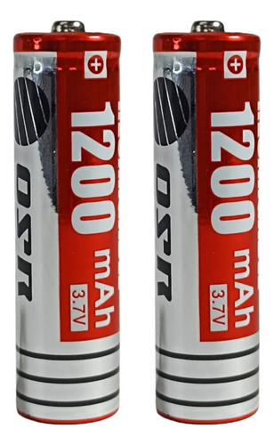 Pila Batería Recargable 3.7v Cilíndrica Blíster X2 Unidades 