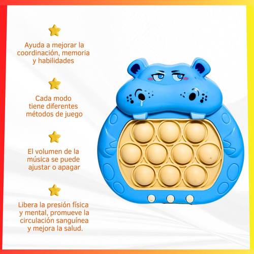Pop It Quick Push Juego Sensorial Memoria Luz Sonido A Pilas