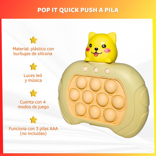 Pop It Quick Push Juego Sensorial Memoria Luz Sonido A Pilas