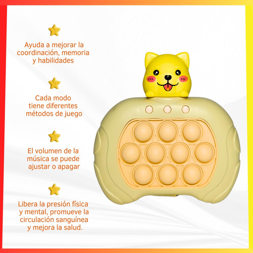 Pop It Quick Push Juego Sensorial Memoria Luz Sonido A Pilas