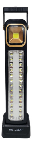 Linterna Usb Recargable 5 Modos De Luz 26 Leds + 1 Tubo 30w Blanco Negro