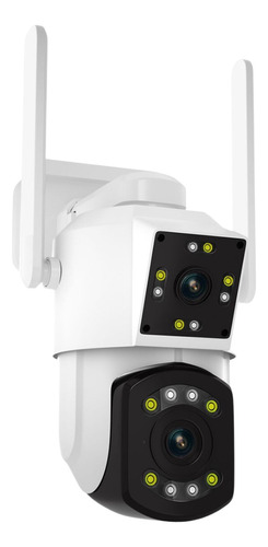 Cámara De Seguridad Doble Lente Hd Wifi Exterior Interior