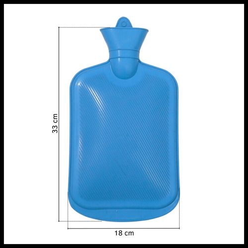 Bolsa De Agua Caliente Antiderrame 2lts Tapón Cierre A Rosca